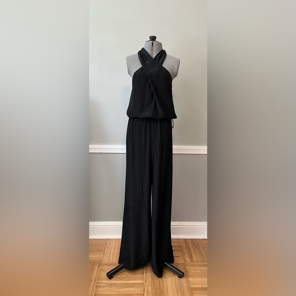 Jay Godfrey Black Halter Neck Jumpsuit Size 10
